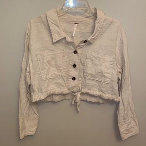Free People Tan Everly Crop Top Women’s Small